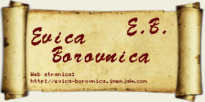 Evica Borovnica vizit kartica